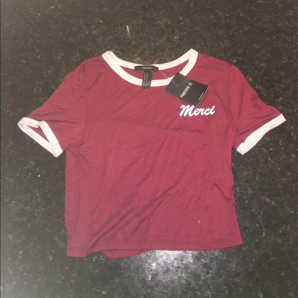 Burgundy Cropped Shirt